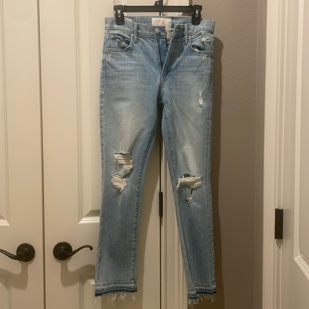 Mother jeans. The rascal ankle undone hem. Size 26.